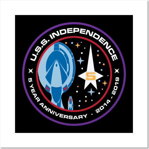 USS Independence 5-year Logo Wall Art by USS_Independence_Haberdashery